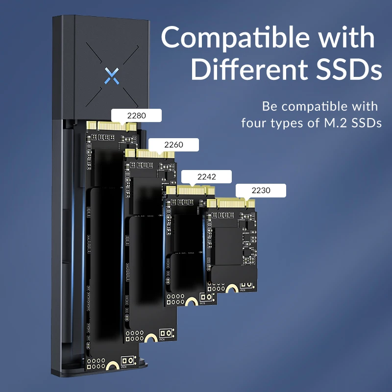 IDsonix-M.2 NVMe Gabinete SSD SATA, Protocolo Duplo, Caso do Disco Rígido, USB 3.2, 10Gbps, Alta Velocidade, Tipo C, Capa SSD Externa para Laptop
