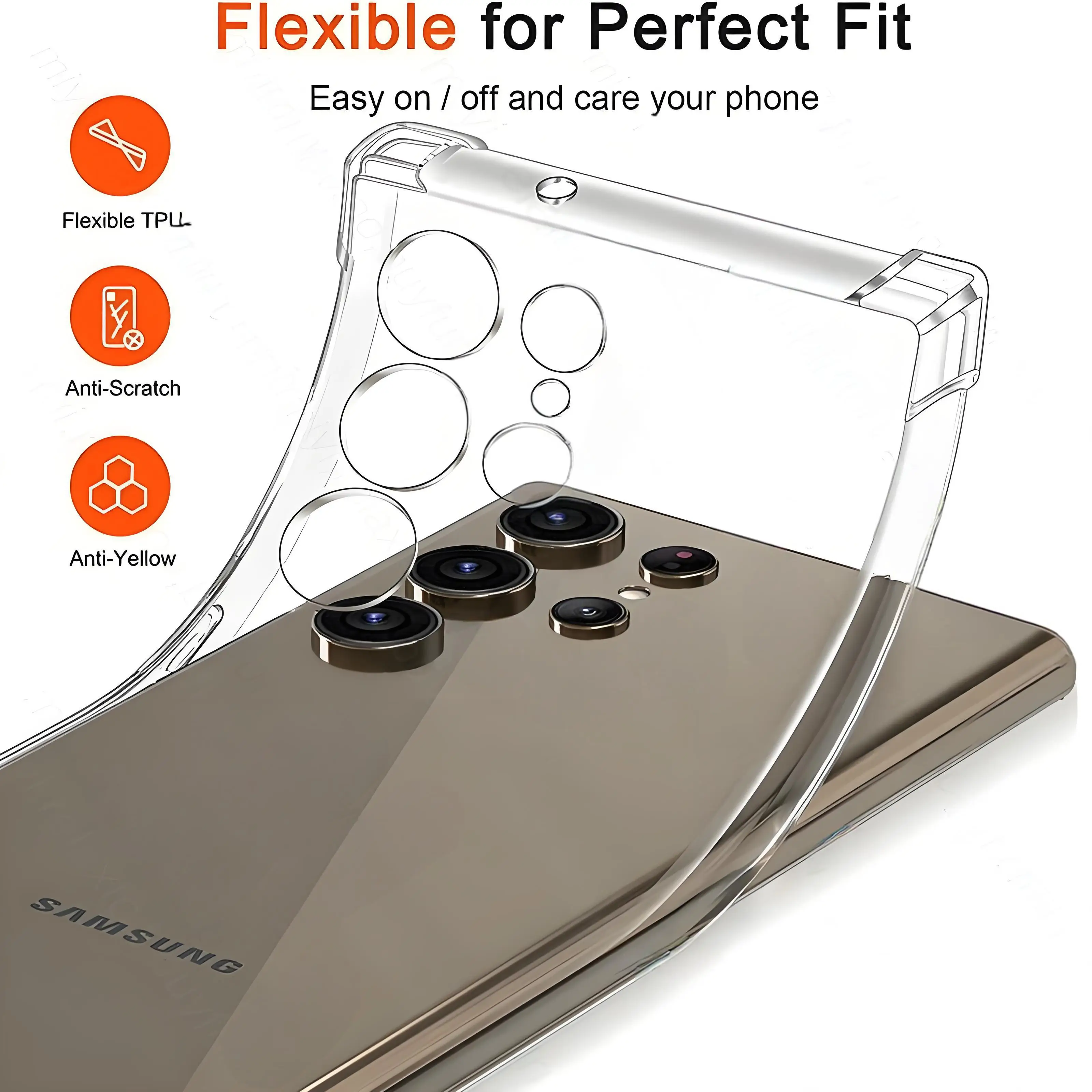 Luxury Shockproof Silicone Soft Case - Clear Ultra Thin Cover