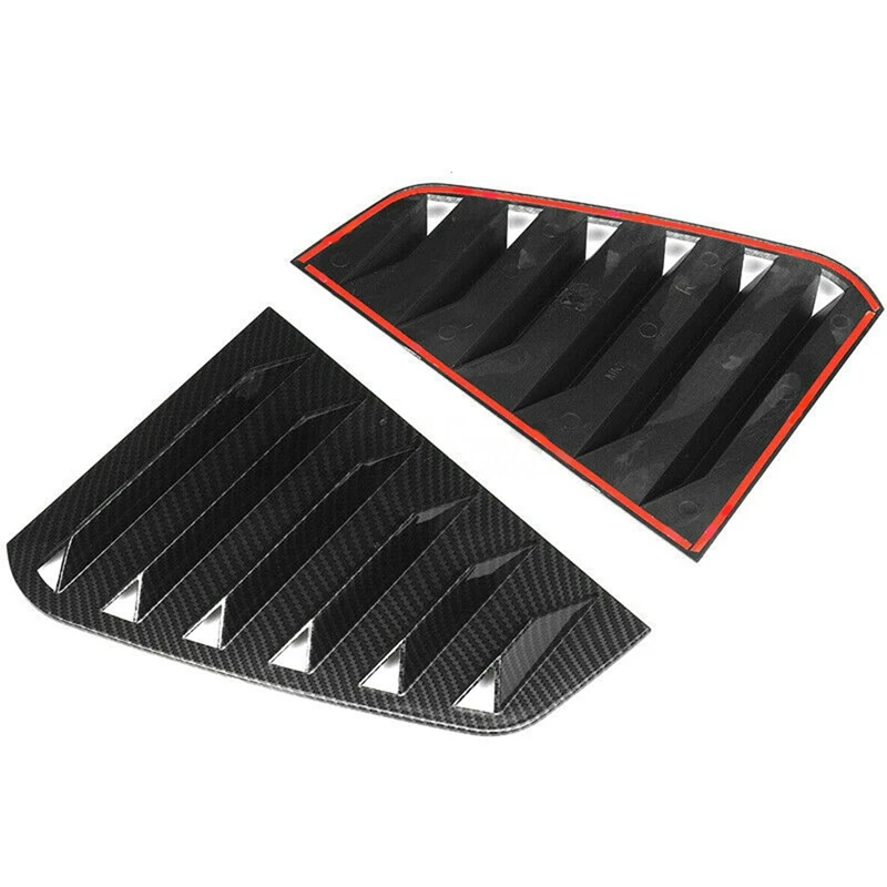

2X Car Rear Side Window Louvers, For Golf 7 R MK 7 7.5 2013-2020 Racing Style Window Blinds Air Vent Scoop Cover Black