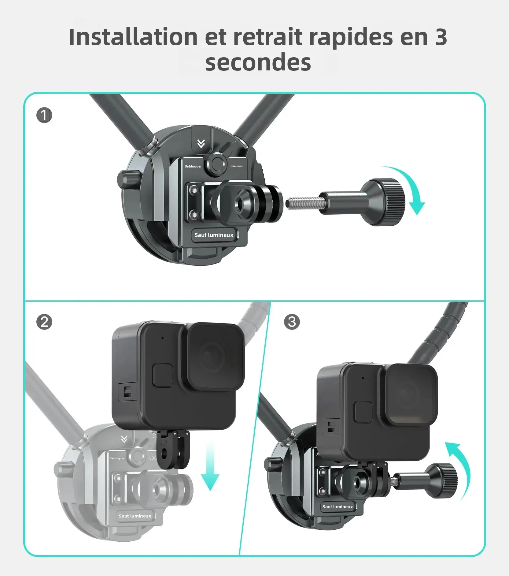 Support Poitrine Caméra Action Gopro DJI Insta360 Stabilisé Confortable