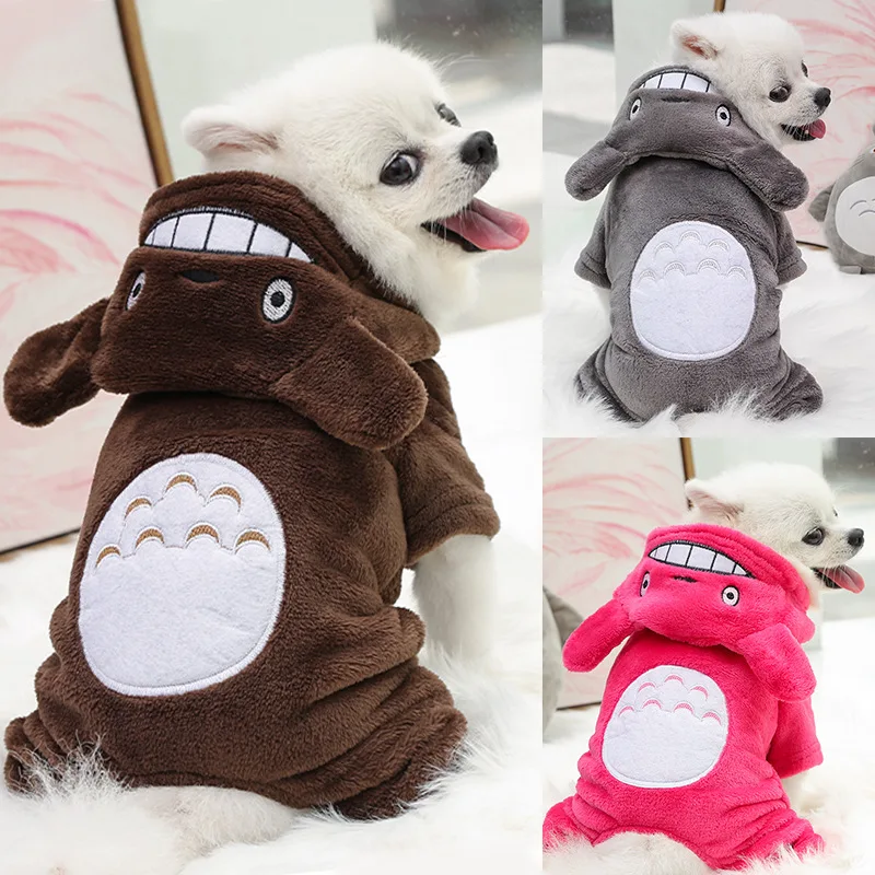 

Dog Clothes for Small Dogs Transform Into Teddy Hiromi Cat New Pet Four-legged Flannel Autumn and Winter Pet Clothes Dog Clothes