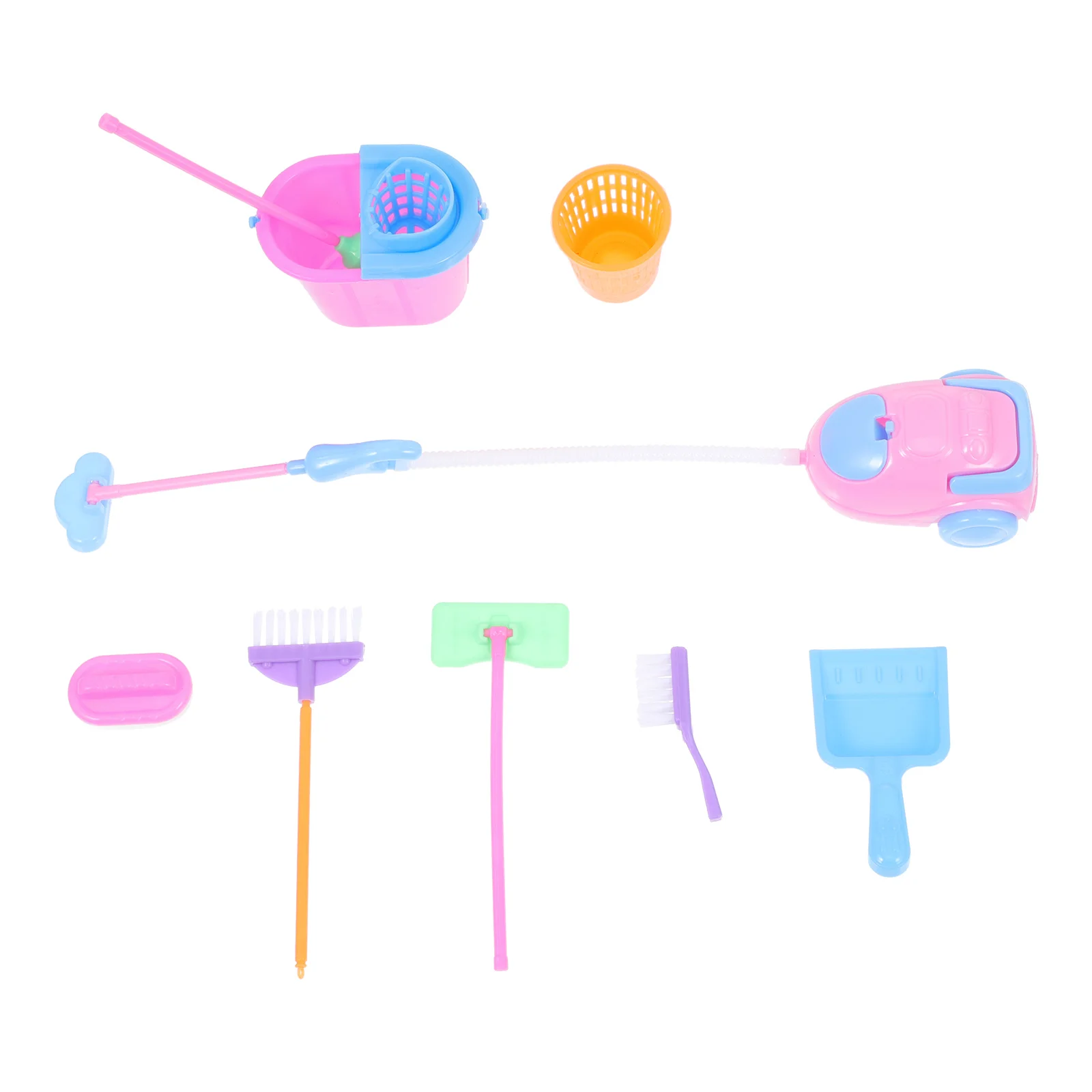 9 PCS Simulation Sanitary Ware Toys Child Cleaning Mini Vacuum Cleaner House Equipment Playthings Mops Puzzle Imitation 3