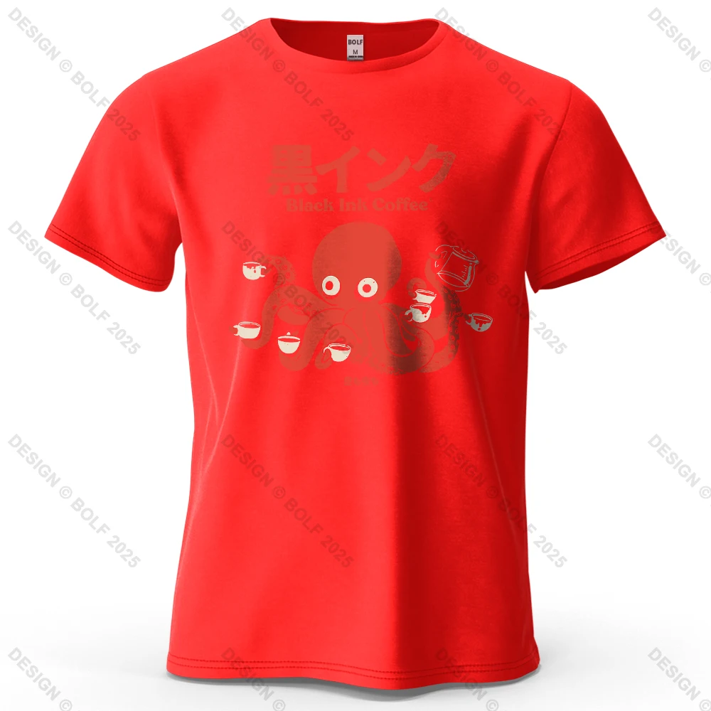 Black Ink Coffee Graphic Oversized Cotton T-Shirt - Unisex Streetwear Tee