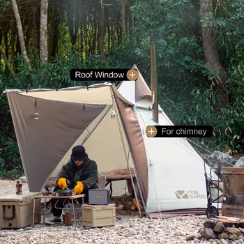 MOBI GARDEN camping tent pyramid shelter Forest Tower 230 waterproof windproof Fender can be installed 2