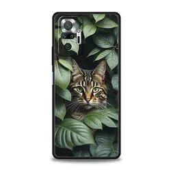 Adorable Cat Design Phone Case - Black Cover for Note 14Pro 4G (A1)