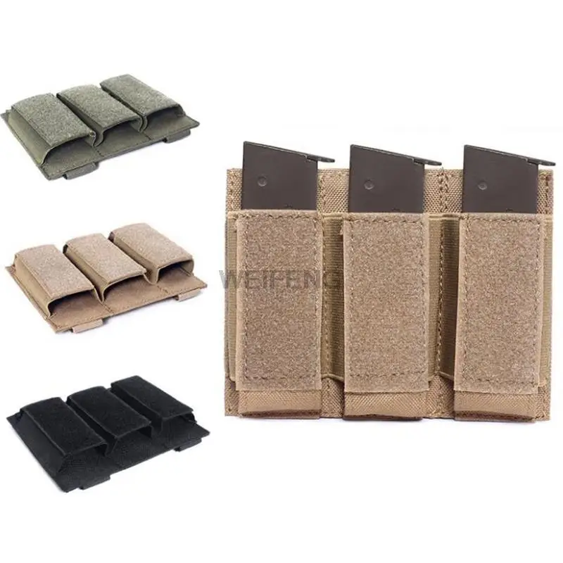 

Tactical Double/Triple 9mm Magazine Pouch for Glock 17 19 Beretta M9 Pistol Mag Holder Flashlight Knife Pouch Hunting Pack
