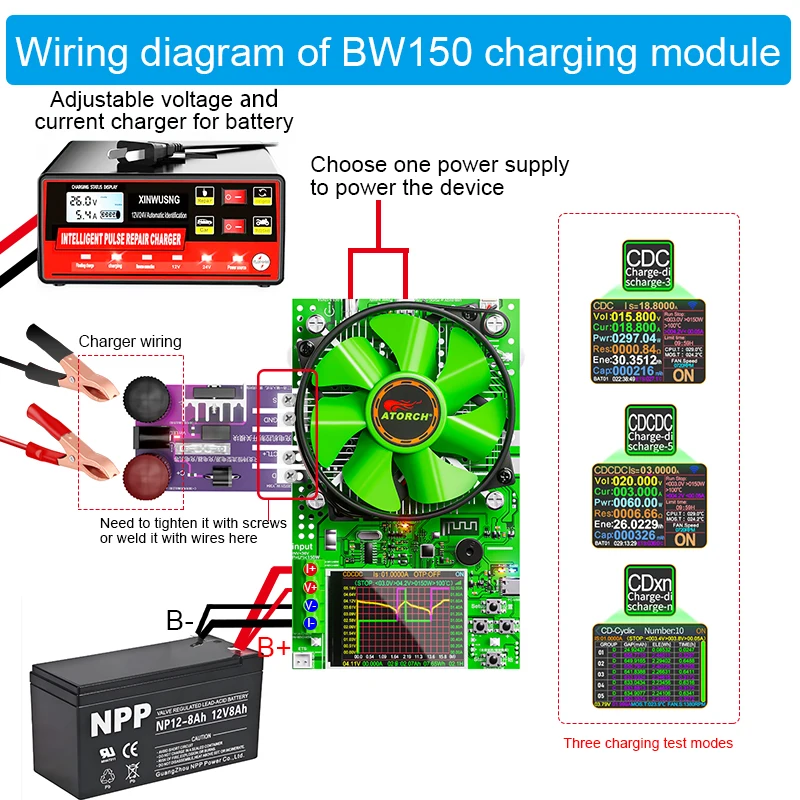 Tuya WiFi Smart Battery Tester 18650 Capacity Meter USB Electronic Load Internal Resistance Detector Real-Time APP Monitor