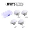 4Pcs White with Case