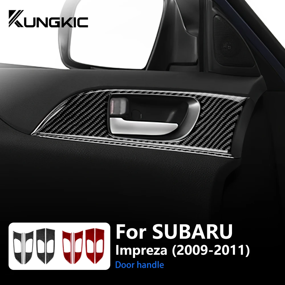 

Наклейка на дверную ручку автомобиля, из углеродного волокна, для Subaru Impreza 2009 2010 2011