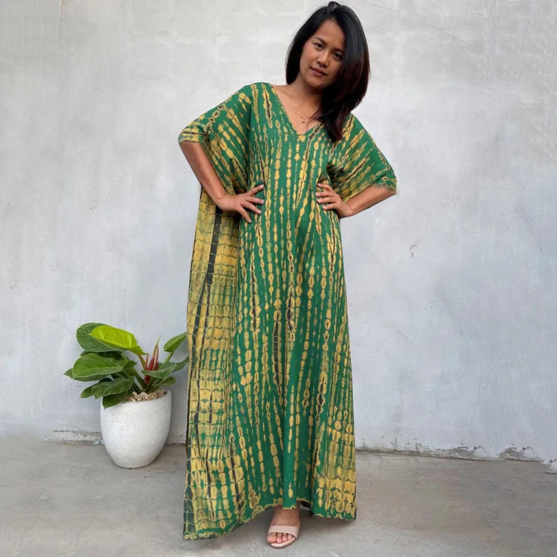Fashion Casual Striped Print Long Dresses Women Bohemian V-neck Bat Sleeve Loose Slit Beach Dress Summer New Beachwear Vestidos 75 Fashion Casual Striped Print Long Dresses Women Bohemian V-neck Bat Sleeve Loose Slit Beach Dress Summer New Beachwear Vestidos