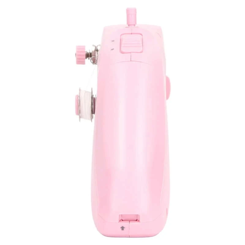 Sewing Machine Household Mini Handheld Portable Electric Two-wire Sewing Machine Pink White 6