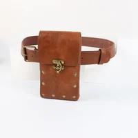 Ceinture en cuir pour cosplay médiéval, sac de taille en cuivre pour pièce de monnaie, robe Renaissance, ceinture à vapeur, jeu de rôle, ensemble de ceintures d'halloween, Cosplay, 4 pièces/1 pièces 4