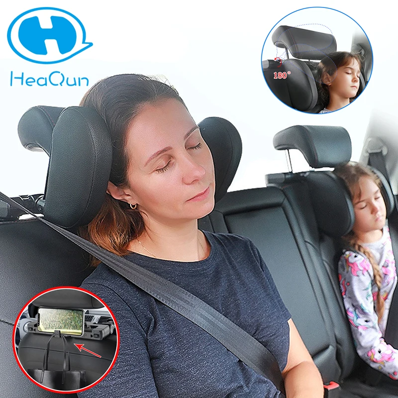 

Подушка Heaqun на подголовник сиденья, Регулируемая Стандартная интерьерная Автомобильная U-образная подушка, дорожная подушка для сна для детей и взрослых
