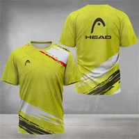 T-shirt d'été respirant pour hommes, maillot de Badminton en plein air, Tennis de Table, col rond, manches courtes, haut ample, nouveaux vêtements d'alpinisme 3