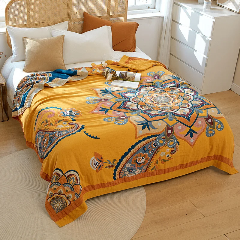Summer Adult Children Student Dormitory Cover Blanket Bedspread Air Conditioning Thin Sofa Bed Picnic Beach