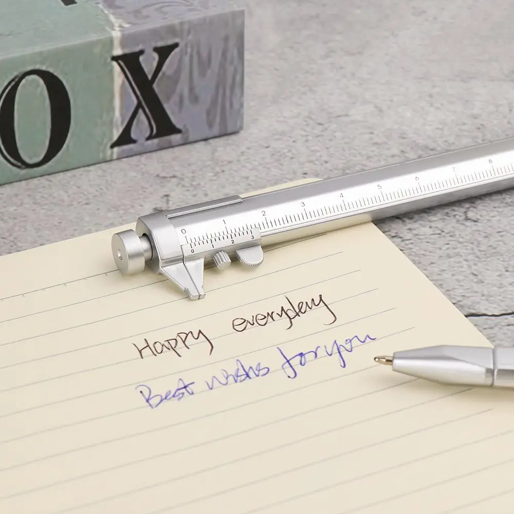 Multifunction 0.5mm Gel Ink Pen Vernier Caliber Roller Pen Stationery Ball Point Writing Instrument School Office Supplies Gifts multifunction pen