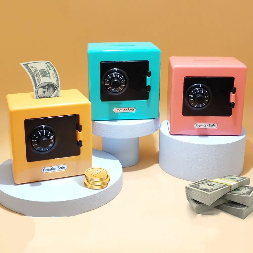 Retro Boy Girls Automatic Deposit Banknote Code ATM Rotating Password Toys Cash storage Box Money Box Coin Bank Piggy Bank