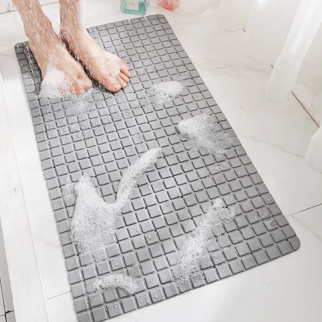 Alfombrilla antideslizante para baño, Alfombra de ducha impermeable a  prueba de moho, masaje suave para el Hogar, baño, cocina, PVC, lavable, de  secado rápido - AliExpress