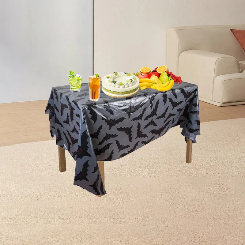 1 pc Christmas Halloween Disposable Tablecloth Large Area Party Event Decoration Tablecloth Background Wall Layout 4
