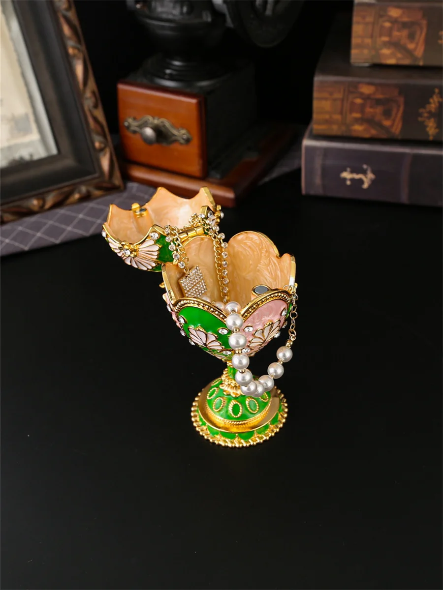 Dekorative Schmuckdose In Eiform Mit Diamanten Als Geschenk_voghion.com