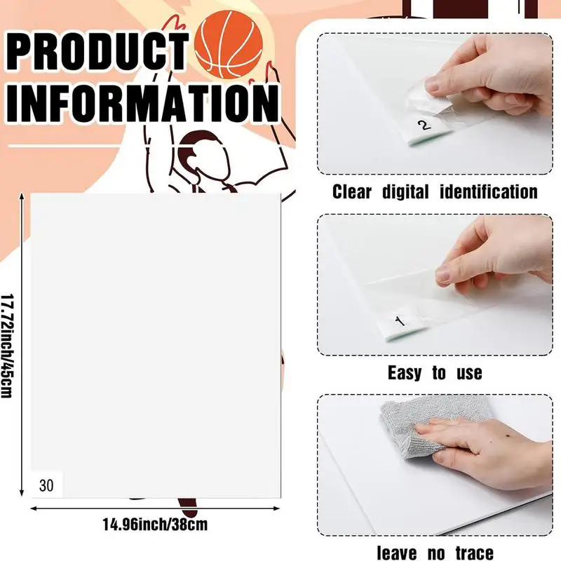 Basketball Sticky Adhesive Mat 15x18in Basketball Grip Mat Slipp Nott Traction Replaceable Sheets Sticky Pad