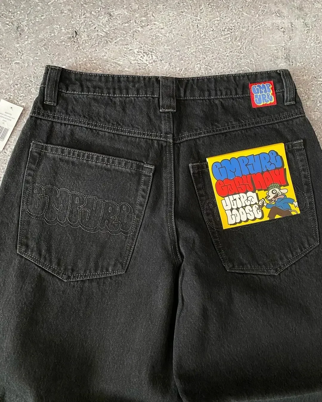 American Vintage Washed and Distressed Jeans High Street Casual Japanese Women Pants Y2k Loose Straight Fit Slim and Versatile 2