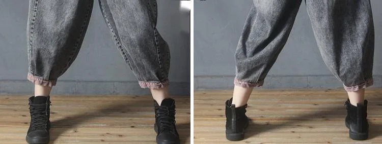 Damskie spodnie jeansowe haremki –,casual (British design)