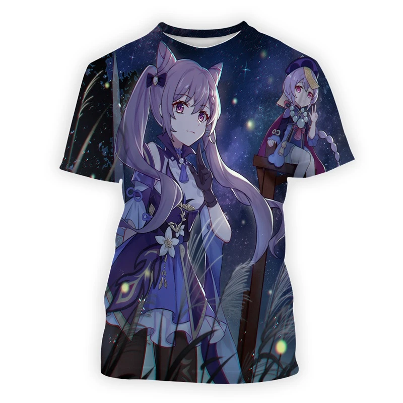

Genshin Impact Kawaii T-shirts Pop 3D Printed T Shirt Men Women Summer Fashion Harajuku Tees camisetas Casual Streetwear homme