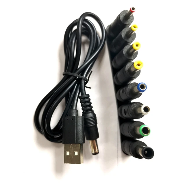 Cordon d'alimentation USB cc, câble de chargement, adaptateur cc,  alimentation à découpage régulée avec 12 fiches d'adaptateur  sélectionnables - AliExpress