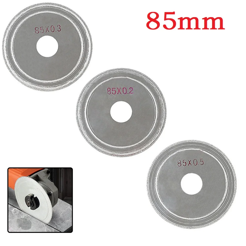 1PC 85mm Diamond Saw Cutting Disc For For Glass Tube Marble Stone Jade Lapidary Stone Arbor Power Tools Accessories Parts raizi 1 pair double handed granite carry clamps 0 54 mm glass granite stone handling lifting tools