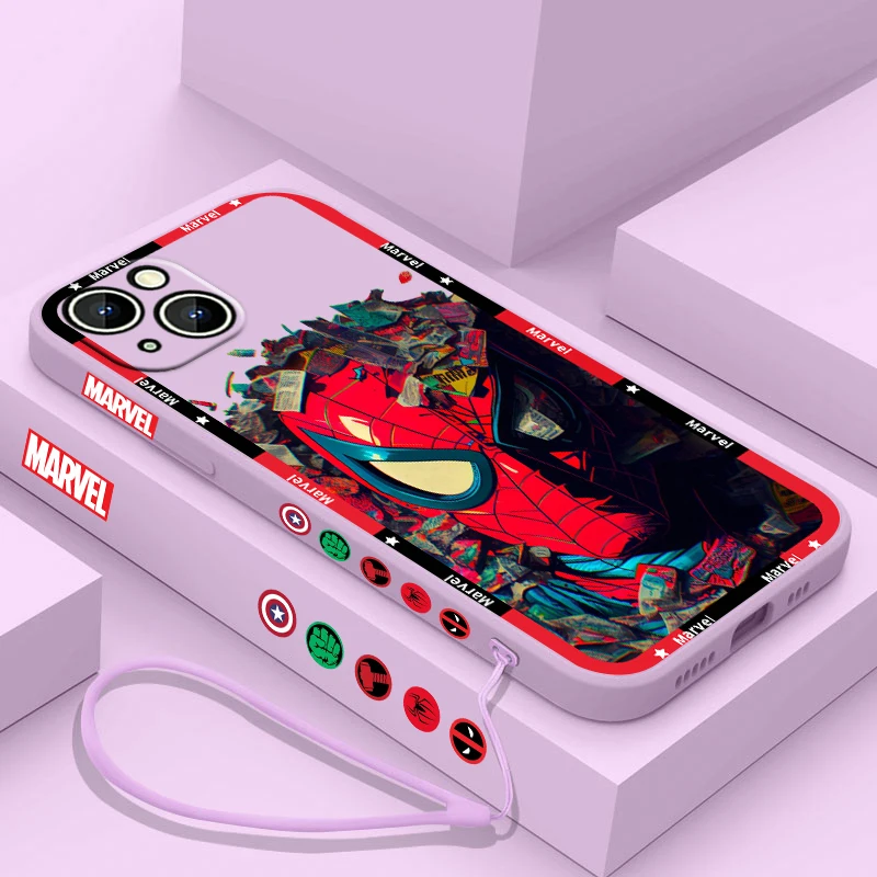thumbnail image 1 of Marvel Avengers Poster Phone Case para Apple iPhone 15 14 13 12 11 Pro Max Plus 8 7 SE Liquid Left Rope Capa Cover, 1 of 5