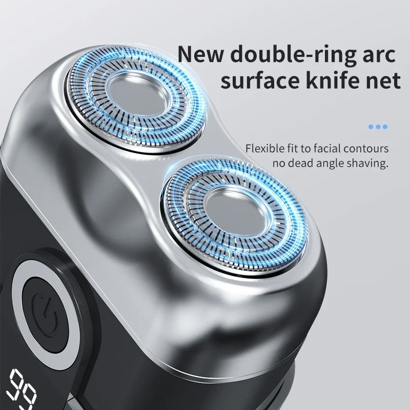 Compact Electric Shaver for Men with Fast Charging