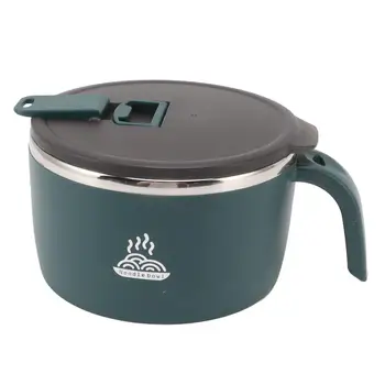 Bol à nouilles en acier inoxydable de 900ml, avec support pour téléphone portable, idéal pour le dortoir des étudiants, accessoire de cuisine multifonctionnel 1