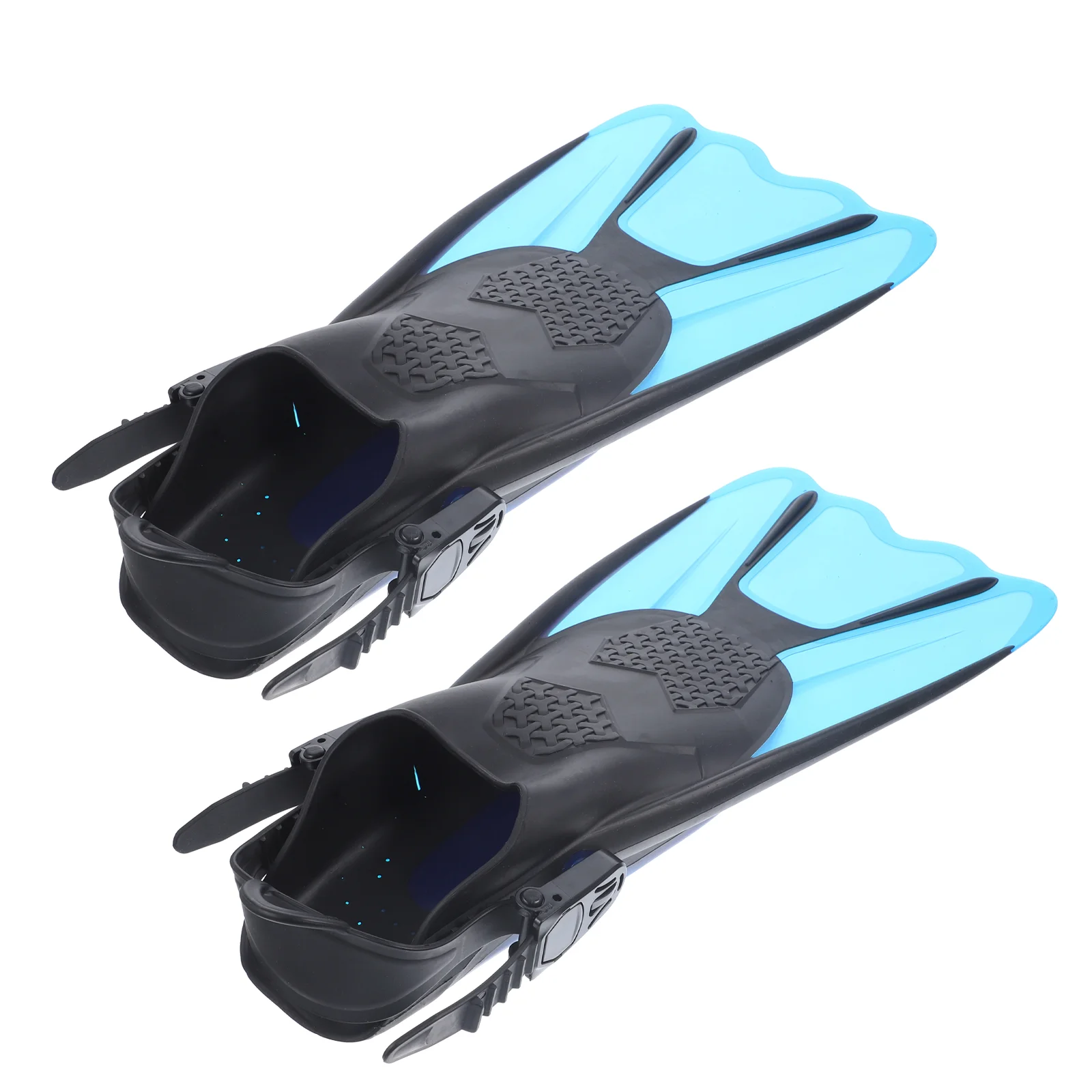 2 Pcs Diving Fins Swimming Flipper Training Equipment Open Heel Silica Gel Snorkeling for Adults 2