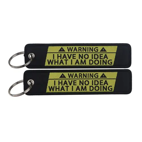 1pcs Computer Pop-up Window Quotes Embroidered Keys Tag Keychains For Motorcycles Backpack Fashion Key Ring Accessories Gifts - Image 16