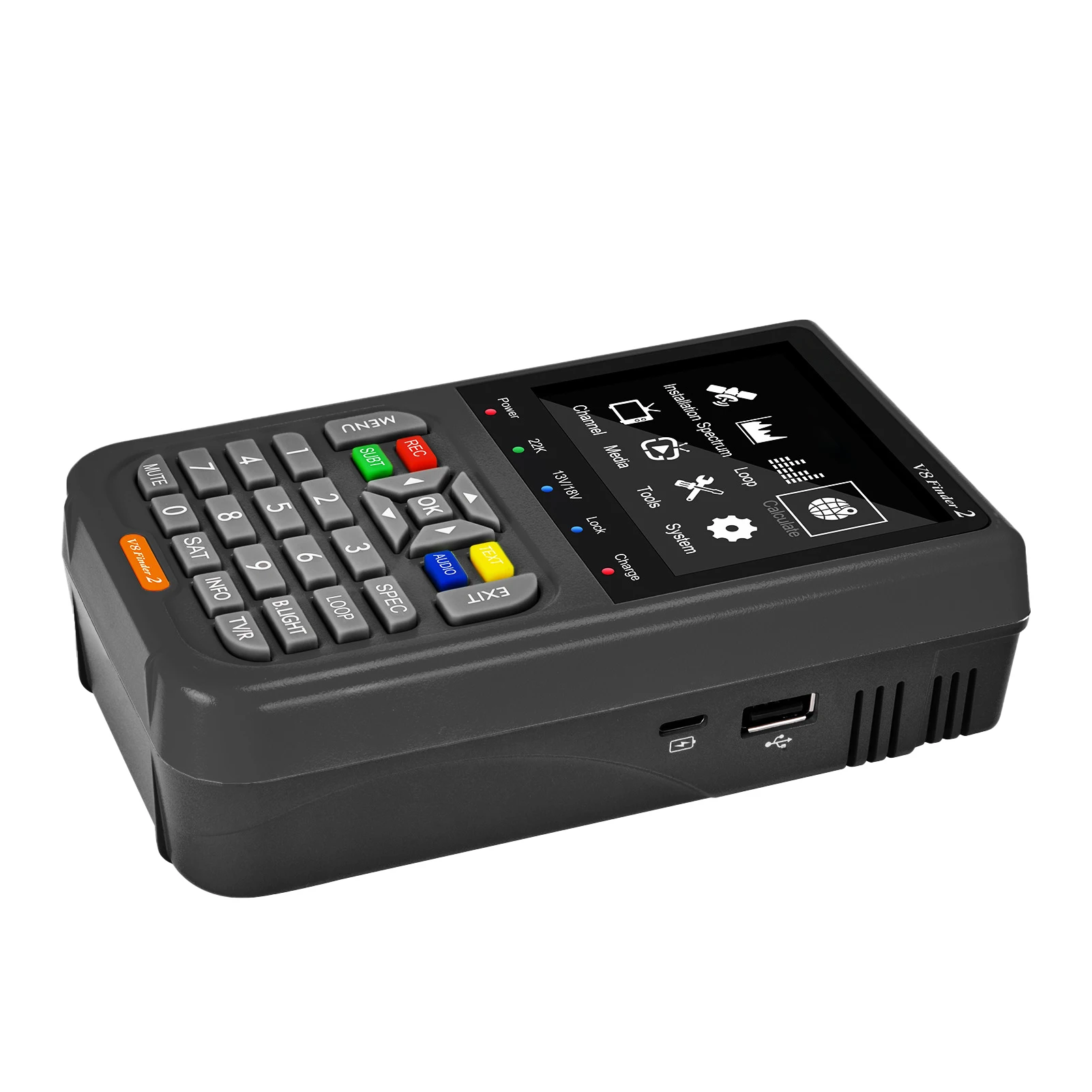 

Цифровой спутниковый измеритель сигнала Портативный приемник TV DVB-S/S2/S2X 3.5 LCD Hd дисплей H.264 цифровой спутниковый детектор