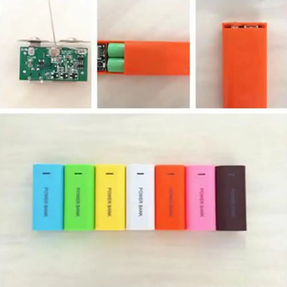 Mobile Phone Power Bank Shell Welding-free Portable 2 x 18650 Battery Charger Case DIY Box Power Bank Accessories power bank case battery power bank box