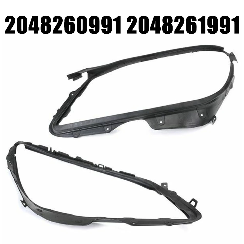 

2pcs Car Headlight Trims Sealing Cover Seal Strips 2048261991 For Mercedes W204 2008-2011 Auto Styling