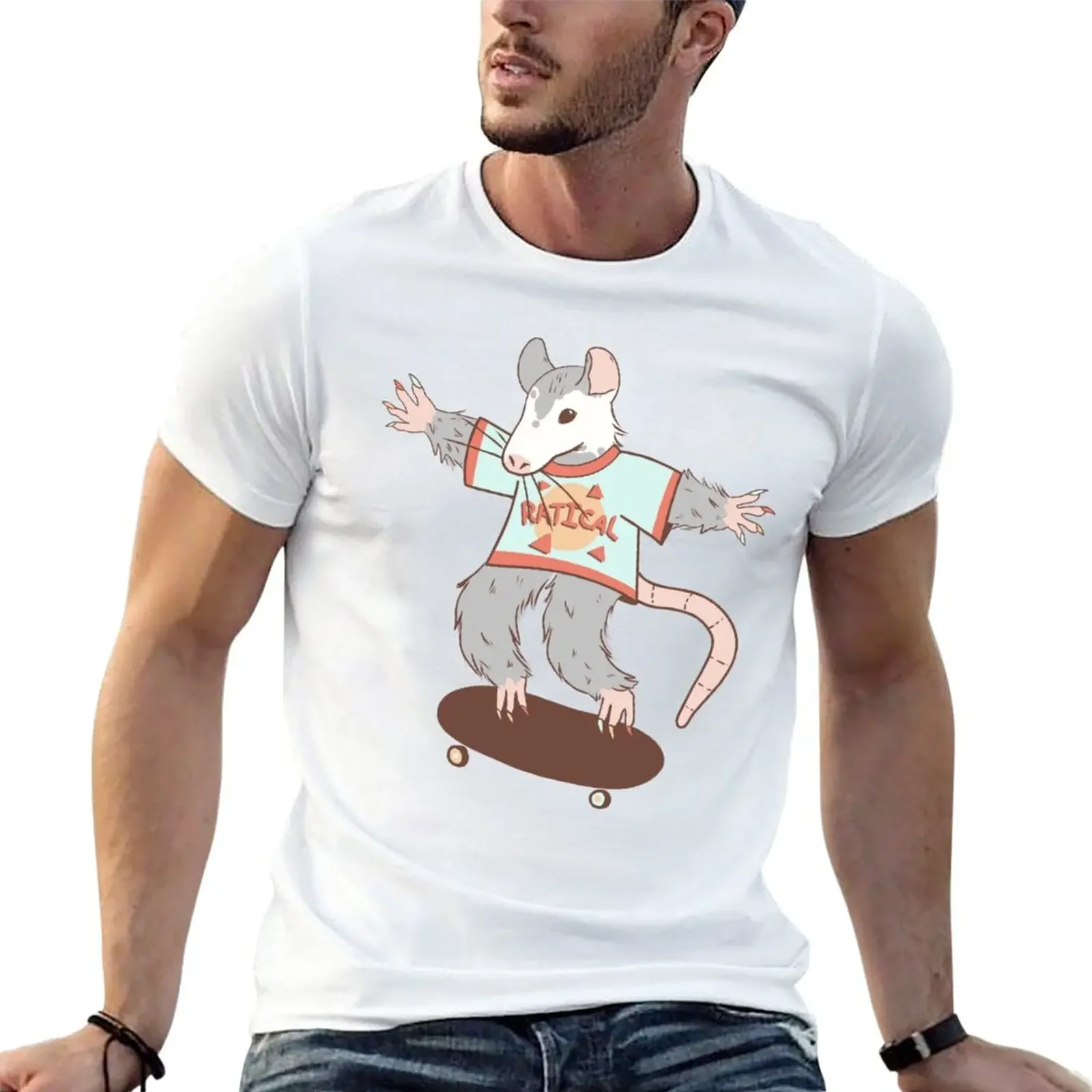 

New radical rat T-Shirt korean fashion anime clothes sports fan t-shirts plus size tops men clothings