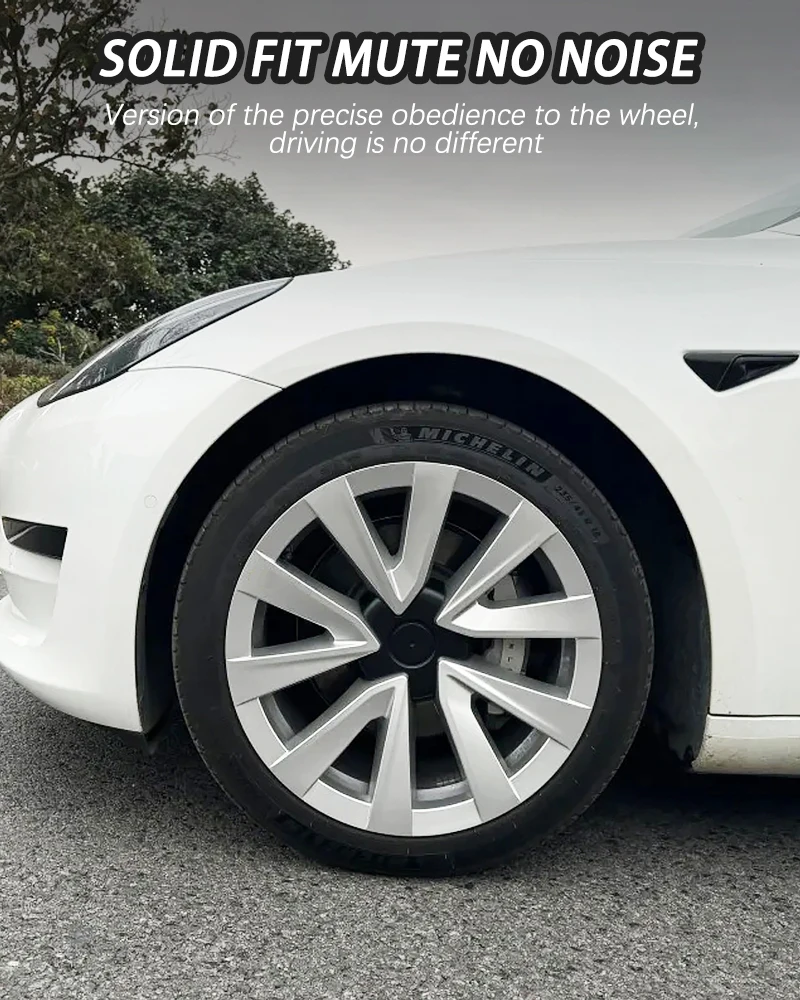4PCS HubCap 18 Inch Performance Wheel Caps Automobile Replacemen Hub cap Full Rim Cover Accessories for Tesla Model 3 2018-2023