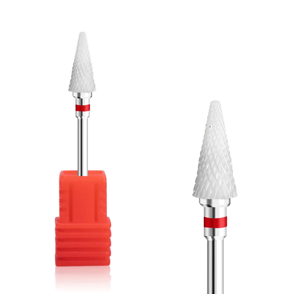Ceramic Carbide Nail Drill Bit Nail Cutter Rotate Burr Milling Bits Electric Drill Machine For Manicure Pedicure Tools