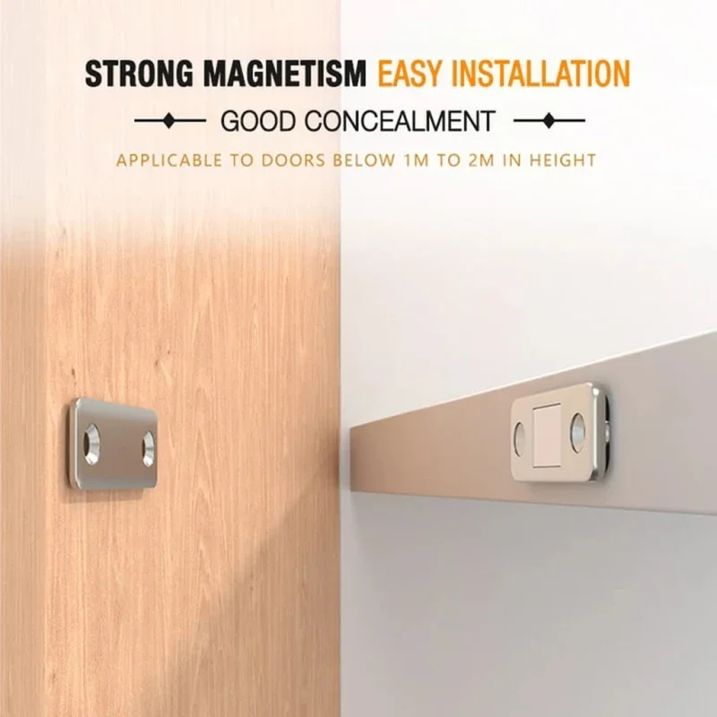 Punch-free Magnetic Door Closer Cabinet Catches Wardrobe Catch Latch Magnet Furniture Cabinet Cupboard With Screws door closer door latch
