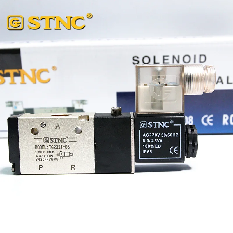 

TG Series Two position Three way Single head Solenoid Valve TG2311/21/31/41-06/08/10/15