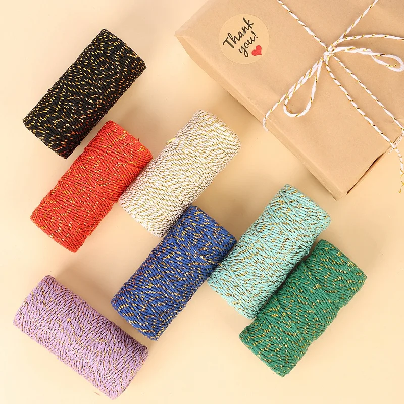 50m X 1.5mm Gift Wrap Cords String Ribbon Gold White Twine Rope Wedding Birthday Christmas Party Supplies Package Wrapping Cord 50m X 1.5mm Gift Wrap Cords String Ribbon Gold White Twine Rope Wedding Birthday Christmas Party Supplies Package Wrapping Cord packaging cord