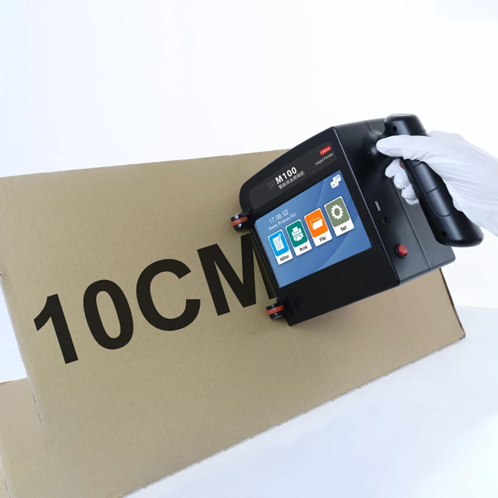 휴대용 열 잉크젯 프린터, 가변 QR 바코드, 온라인 조립 라인 프린터용, 10cm