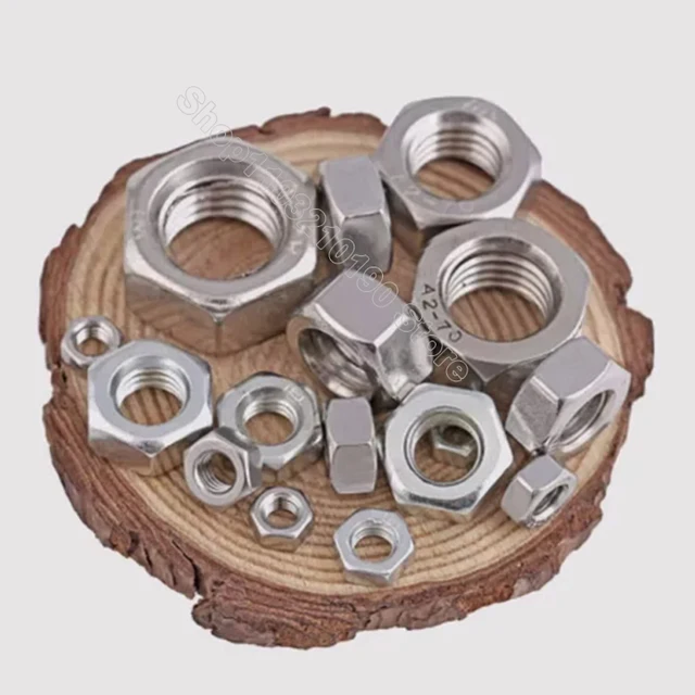 Tuercas Hexagonales M16 Rosca Izquierda | 2 Piezas En Acero Inoxidable