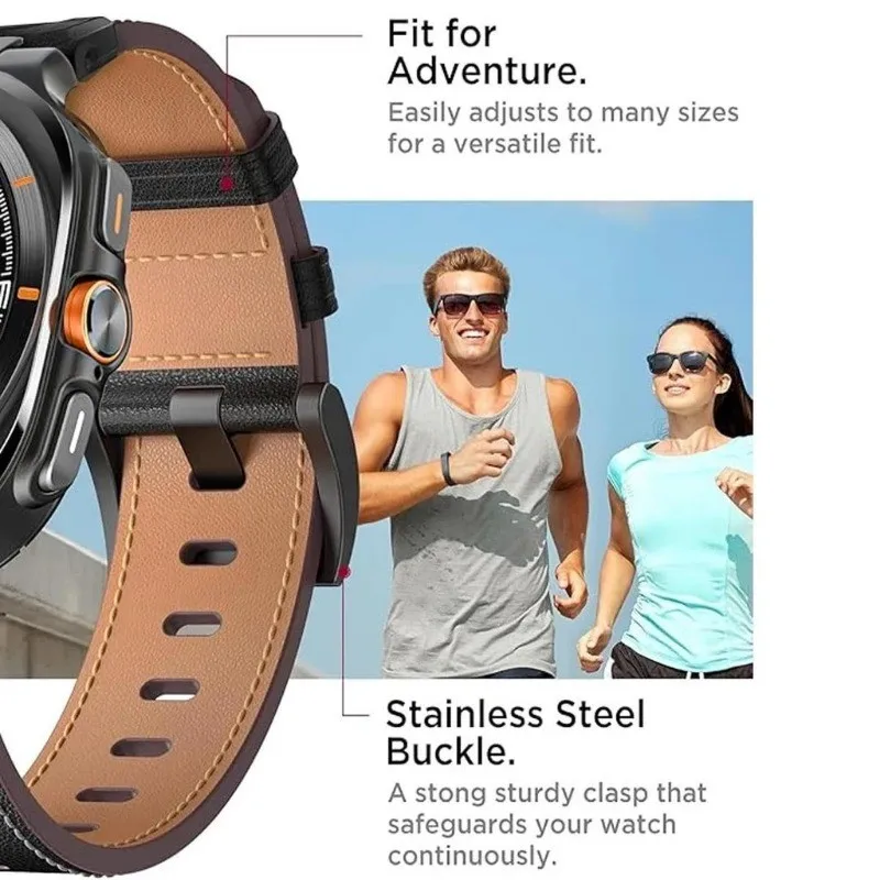 Premium Leather Watch Band - Classic Strap