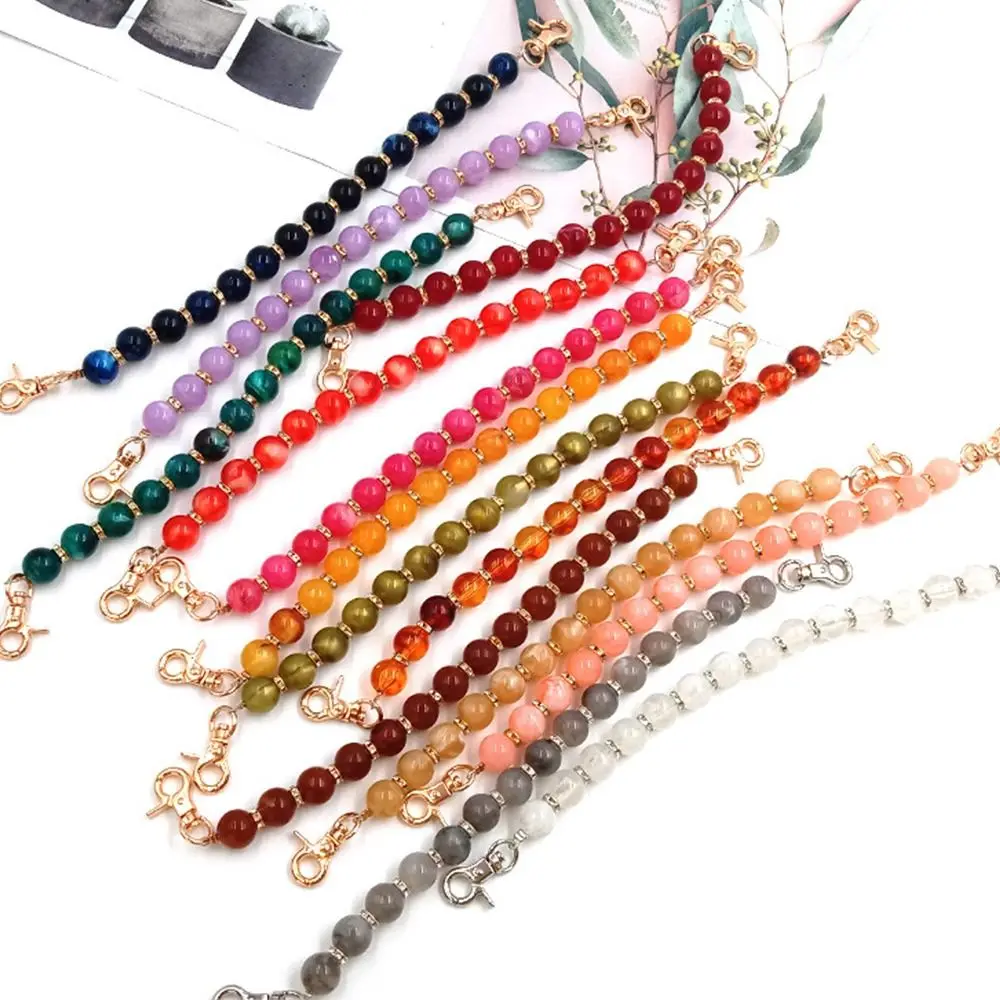 New Colorful Stone Handbag Chain Resin Replaceable Phone Case Hanging Chain Bags Belt Bag Parts Accessories