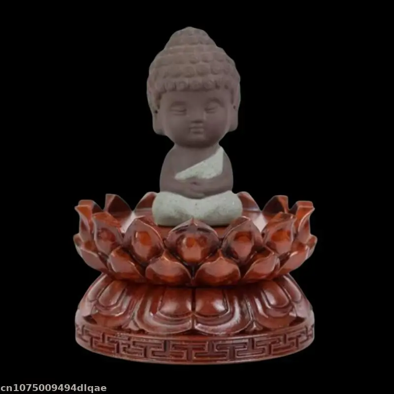 Natural Solid Wood Lotus Pedestal Crafts Vase Coffee Tea Display Stand Woodcarving Buddha Guanyin Bodhisattva Altar Table Base