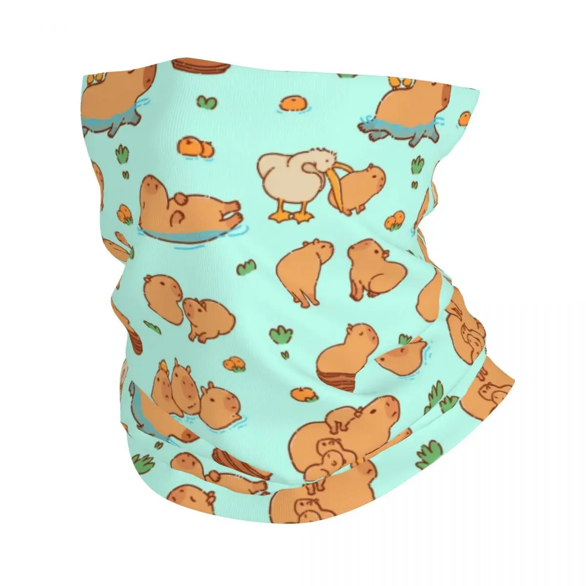 

Capybara Cartoon Bandana Neck Cover Printed Cute Animal Balaclavas Face Scarf Warm Headwear Running for Men Women Adult Winter